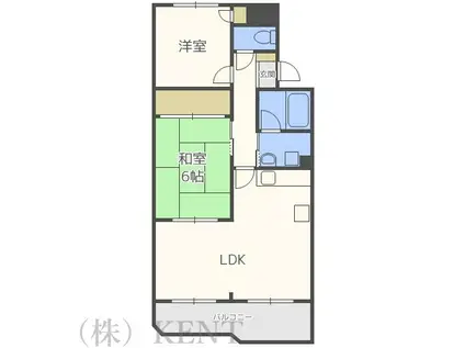 アクアトピア桜(2LDK/4階)の間取り写真