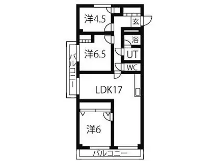 STプラザ御器所(3LDK/5階)の間取り写真