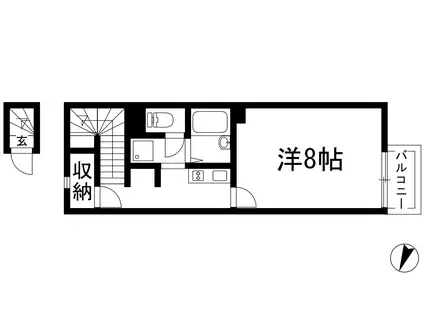 レオネクストCOMOIKE(1K/2階)の間取り写真