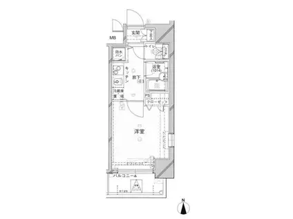 スパシエアランシア亀戸(1K/10階)の間取り写真