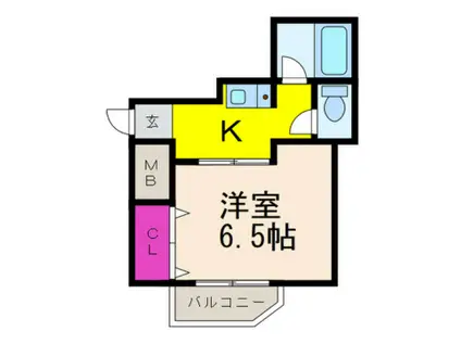 POESIE HEIM(1K/2階)の間取り写真