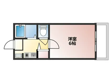 ルックハイツI(1K/1階)の間取り写真