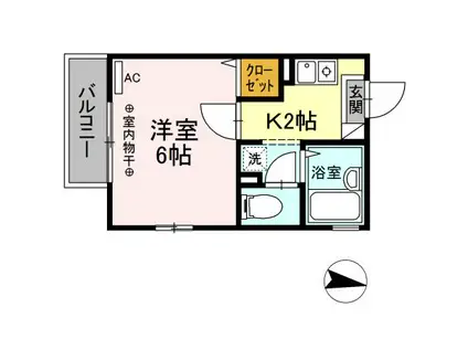 アンビシャス日吉(1K/1階)の間取り写真