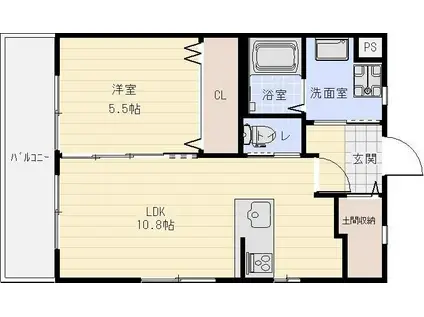 ASAMORI-SO(1LDK/3階)の間取り写真