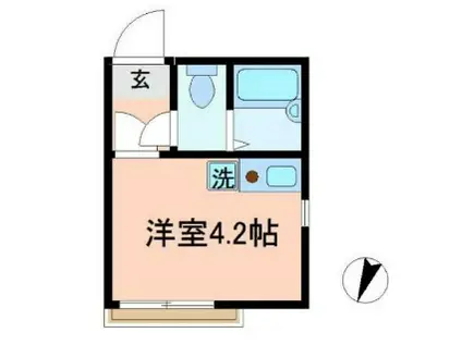 エスポワール西尾久(ワンルーム/2階)の間取り写真