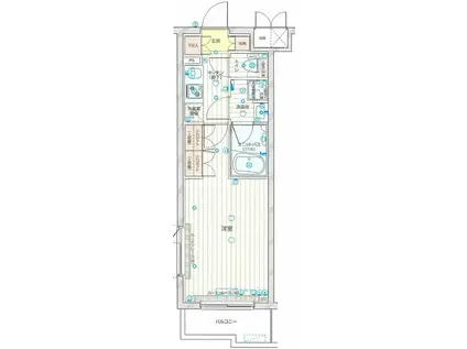 ルーブル赤羽台(1K/2階)の間取り写真