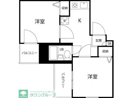 T S GARDEN蓮根II(2K/3階)の間取り写真