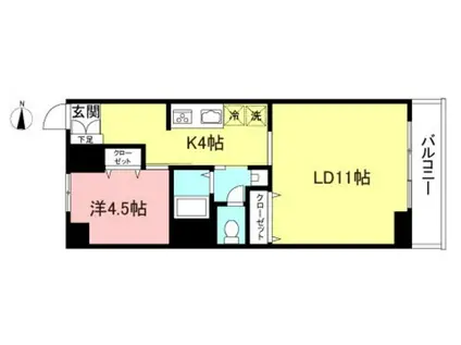 カーサ桜上水(1LDK/5階)の間取り写真