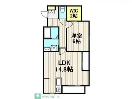 イーストエンド枡形(1LDK/2階)の間取り写真