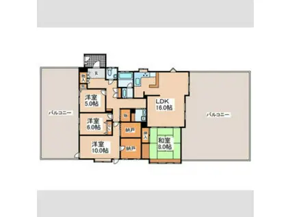 サウスベイヴィラ(4LDK/7階)の間取り写真