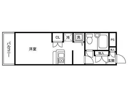 ワコーレ五反田(ワンルーム/3階)の間取り写真
