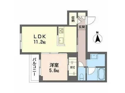アメリス(1LDK/3階)の間取り写真