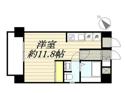 エイチエフ浅草橋レジデンス(ワンルーム/12階)の間取り写真