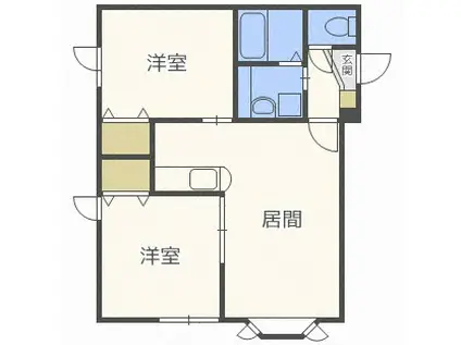 グランドマミ(2LDK/2階)の間取り写真