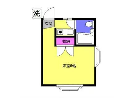シャルム妻田(1K/2階)の間取り写真