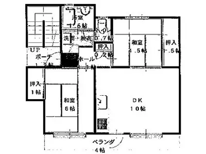 シーサイド福山 II(2LDK/2階)の間取り写真