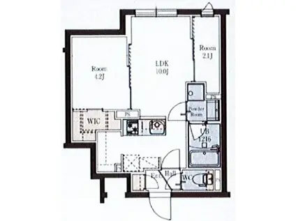 プロスタイルウェルス東武練馬II(2LDK/4階)の間取り写真