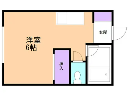 パークアベニュー(ワンルーム/2階)の間取り写真