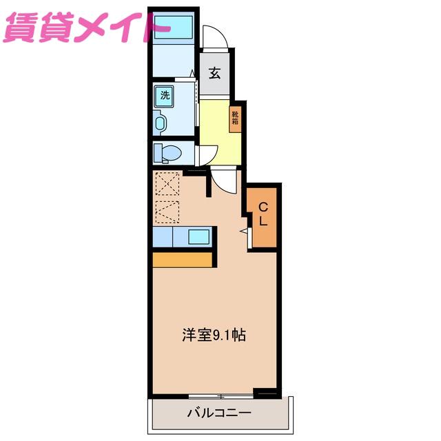 ノーブル大藤(ワンルーム/1階)の間取り写真