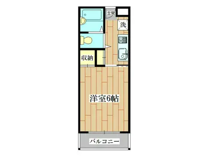 光栄ハイツ芥川(1K/2階)の間取り写真