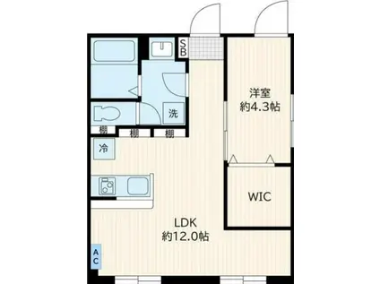 クリオラモード学芸大学I(1LDK/3階)の間取り写真