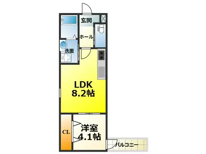 KS ノース PLASE(1LDK/3階)の間取り写真