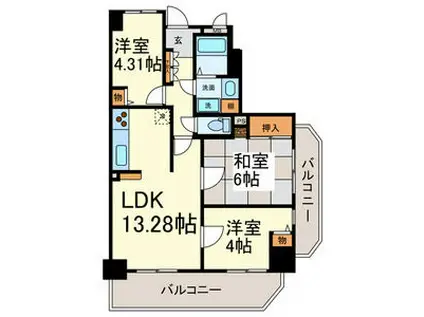 ロジェ千種(3LDK/5階)の間取り写真