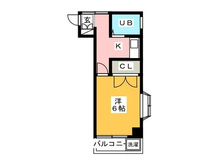 ダスレーベン(1K/3階)の間取り写真