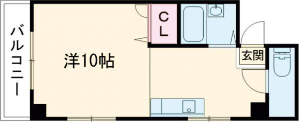 パインヴィレッジ(ワンルーム/2階)の間取り写真