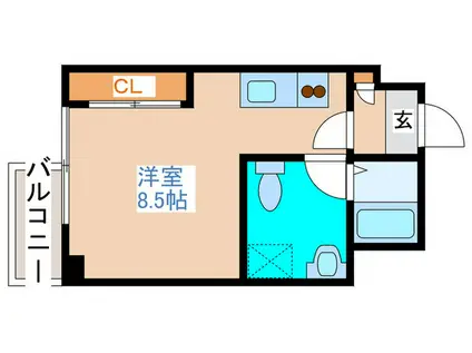 プライマル札幌北18条(ワンルーム/2階)の間取り写真