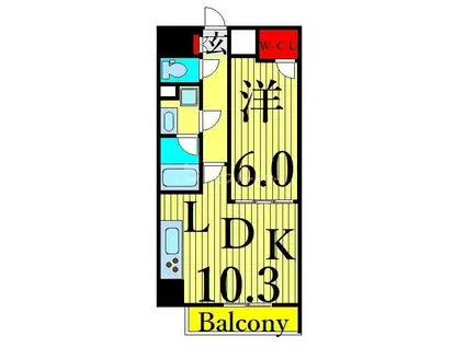レオーネ南千住II(1LDK/4階)の間取り写真