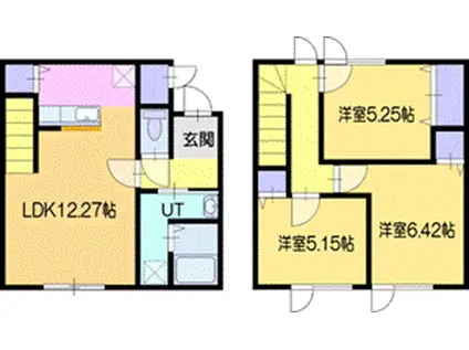 ア ボンドA棟(3LDK/1階)の間取り写真