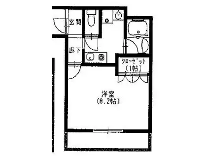 テイエスビル須磨(1K/4階)の間取り写真