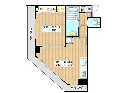 レジデンス六義園(1LDK/3階)の間取り写真