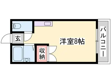 ブルースノーシラクニ(ワンルーム/1階)の間取り写真