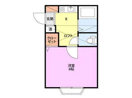 SAJA-Y(1K/2階)の間取り写真