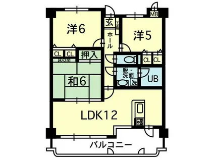 ビブレ本山 405号(3LDK/4階)の間取り写真