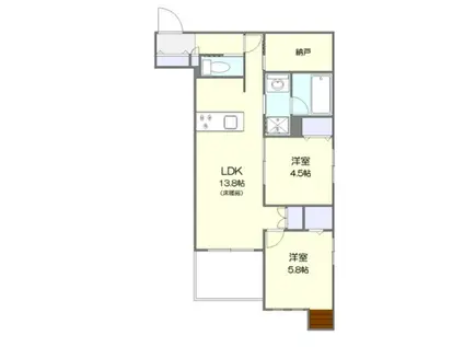 イースト SEDONA(2SLDK/4階)の間取り写真