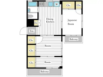 ドルフィンハイツ II(3DK/3階)の間取り写真