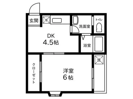 シティハイツ大泉(1DK/2階)の間取り写真