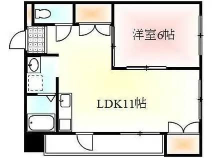 BASE津田(1LDK/2階)の間取り写真