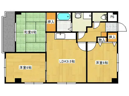 高須フィグハウス(3LDK/3階)の間取り写真