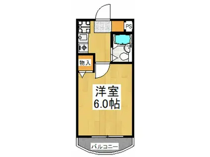 ドルフ元町(1K/3階)の間取り写真