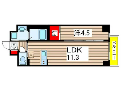 アーバンパレス(1LDK/5階)の間取り写真