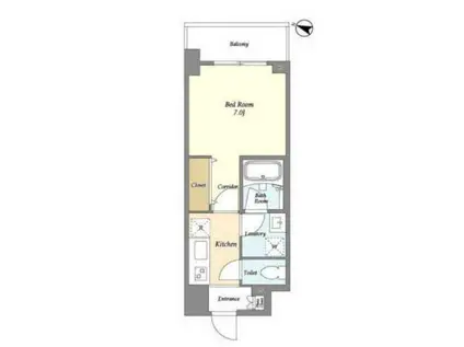 URBANLINK護国寺(1K/3階)の間取り写真