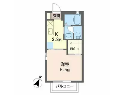 スウィートエンジェル(1K/2階)の間取り写真