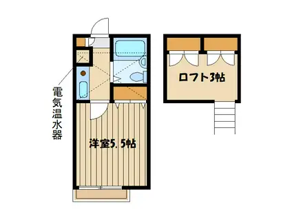 コーポ・エトワール(1K/1階)の間取り写真