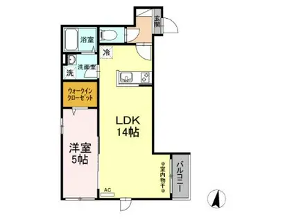 フォレシア(1LDK/2階)の間取り写真