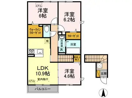 エタニティ I・II・III・IVI(3LDK/2階)の間取り写真