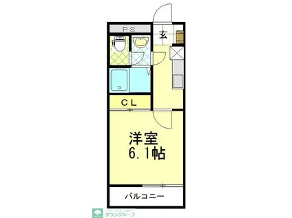 FBハウス(1K/2階)の間取り写真